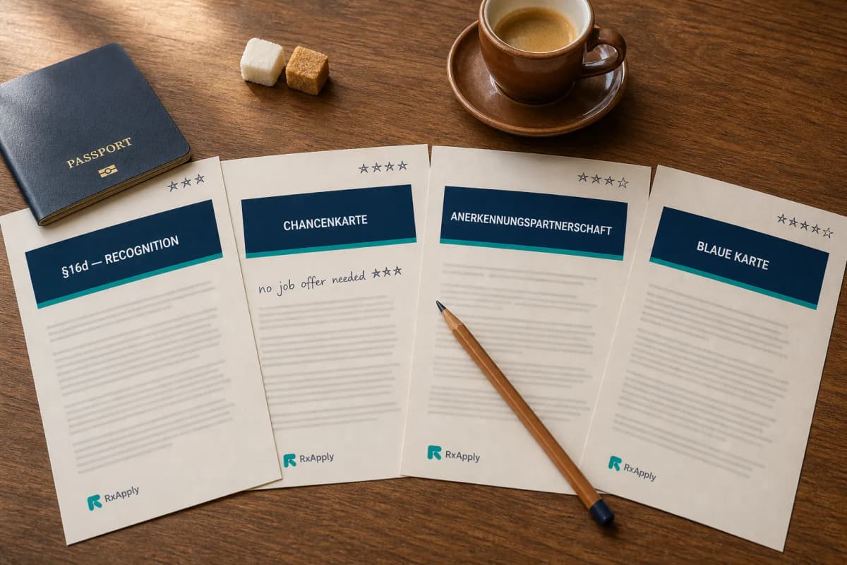 German Visas for Dentists: §16d, the Chancenkarte, the Anerkennungspartnerschaft, and the Blue Card (2026)
